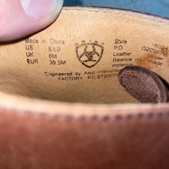 Ariat We Men’s Weaved Bootie Size 8.5 B Brown Leather Going Out Party Fun - Picture 2 of 12